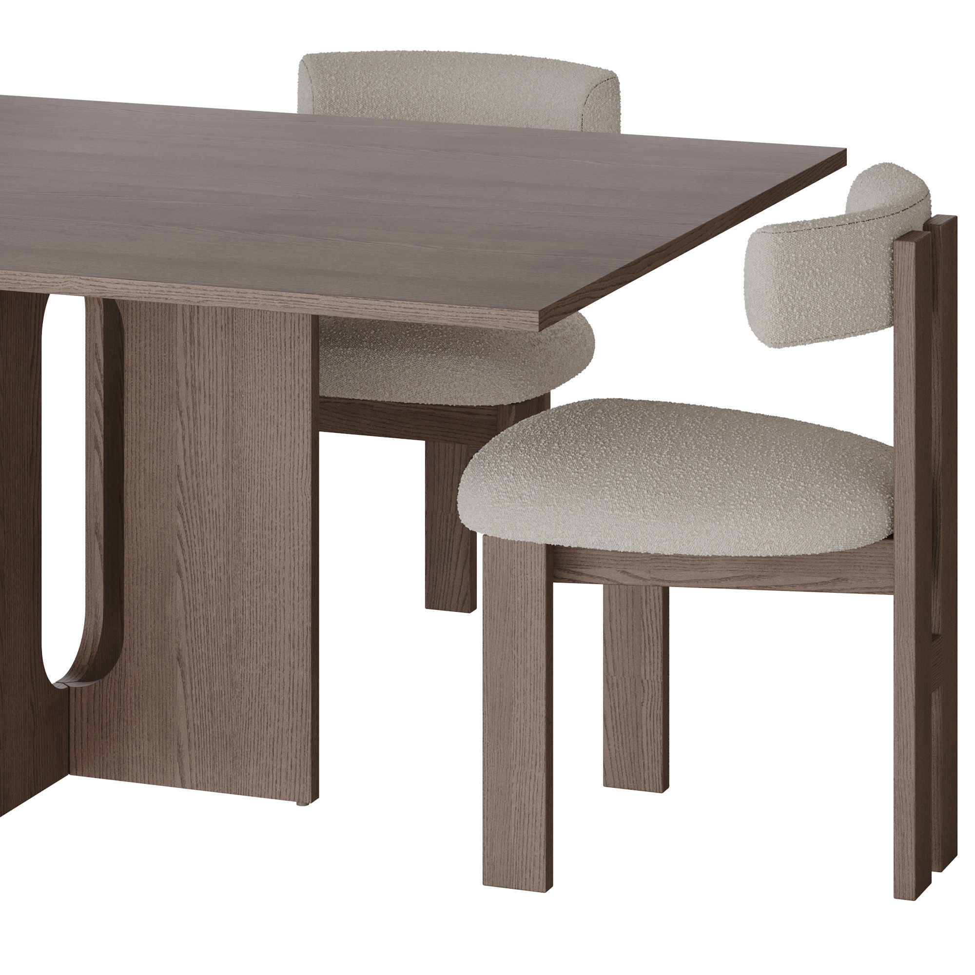 Audo Copenhagen ANDROGYNE DINING TABLE set 3D model_2