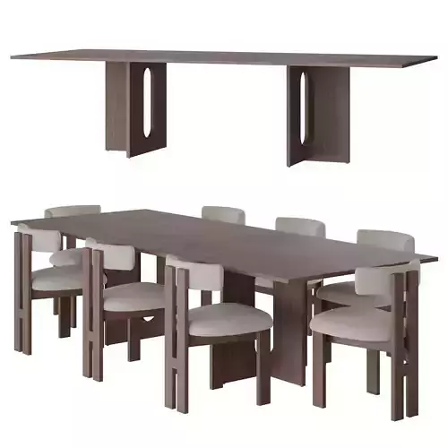 Audo Copenhagen ANDROGYNE DINING TABLE set