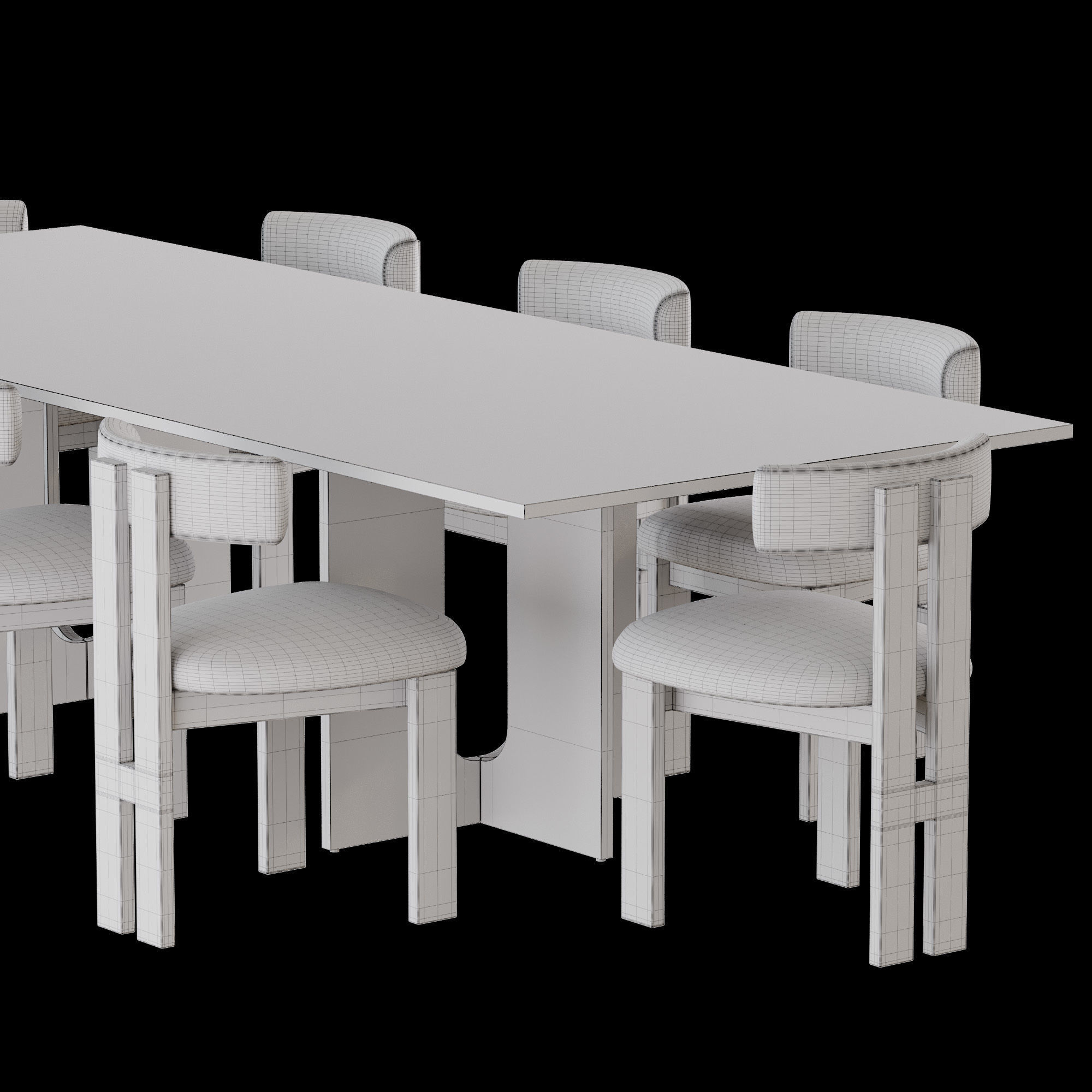 Audo Copenhagen ANDROGYNE DINING TABLE set 3D model_4