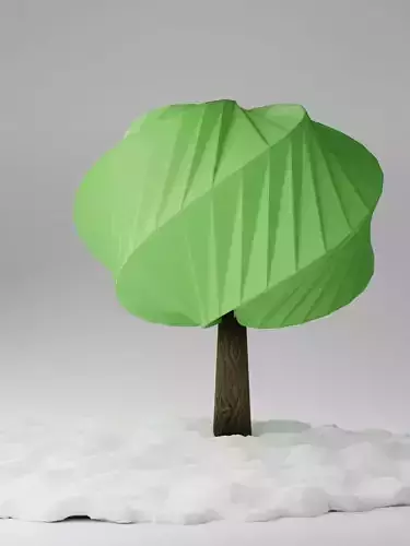 tree with snowy ground 9