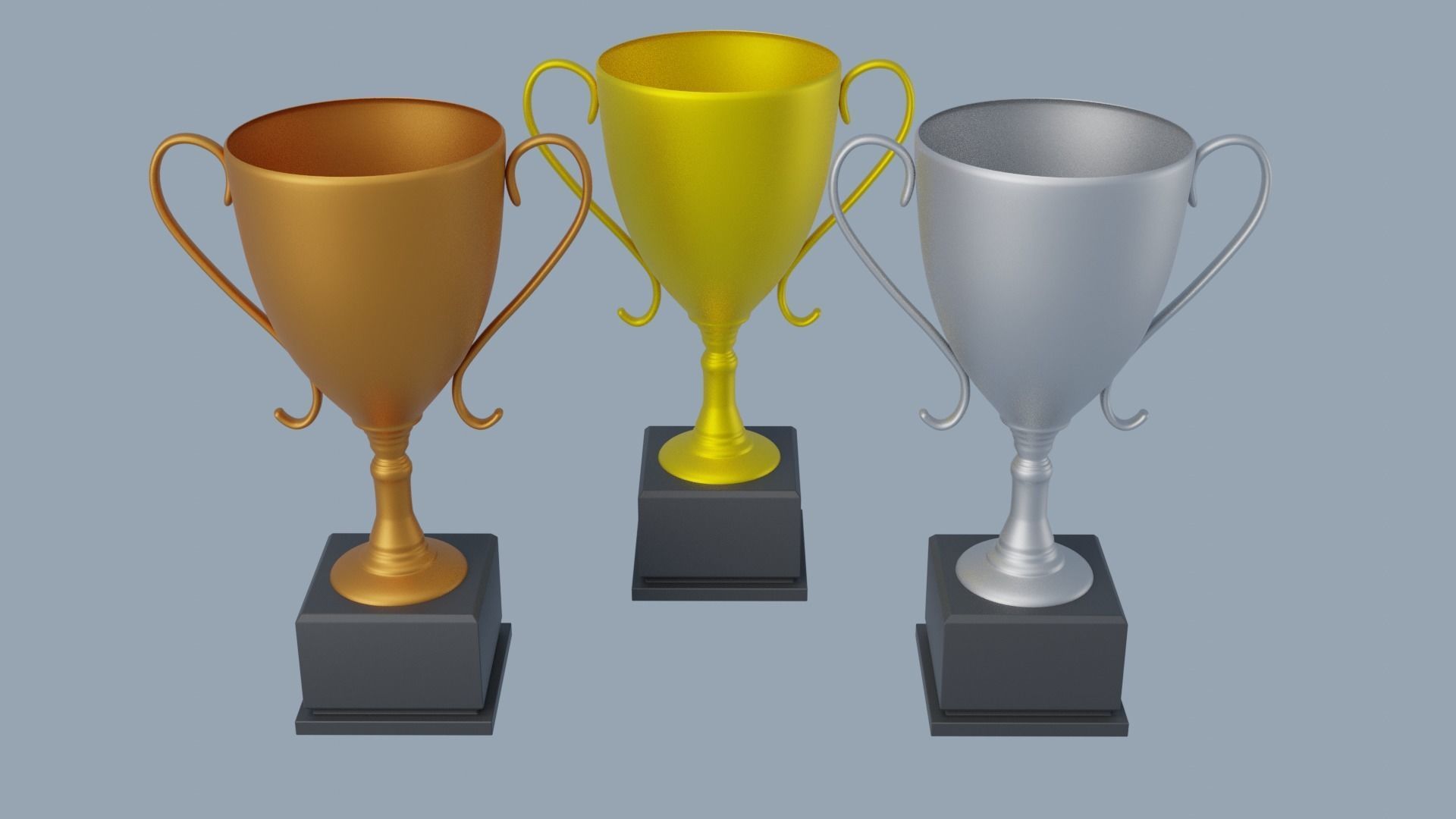 Cups Trophy Low-poly 3D model_6