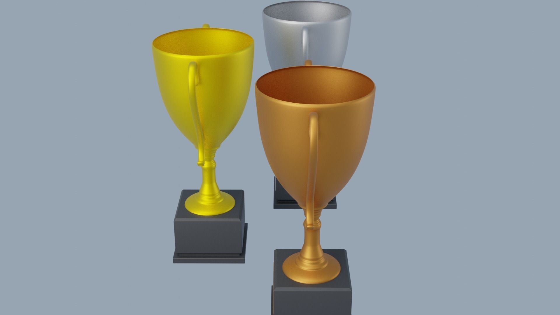 Cups Trophy Low-poly 3D model_9