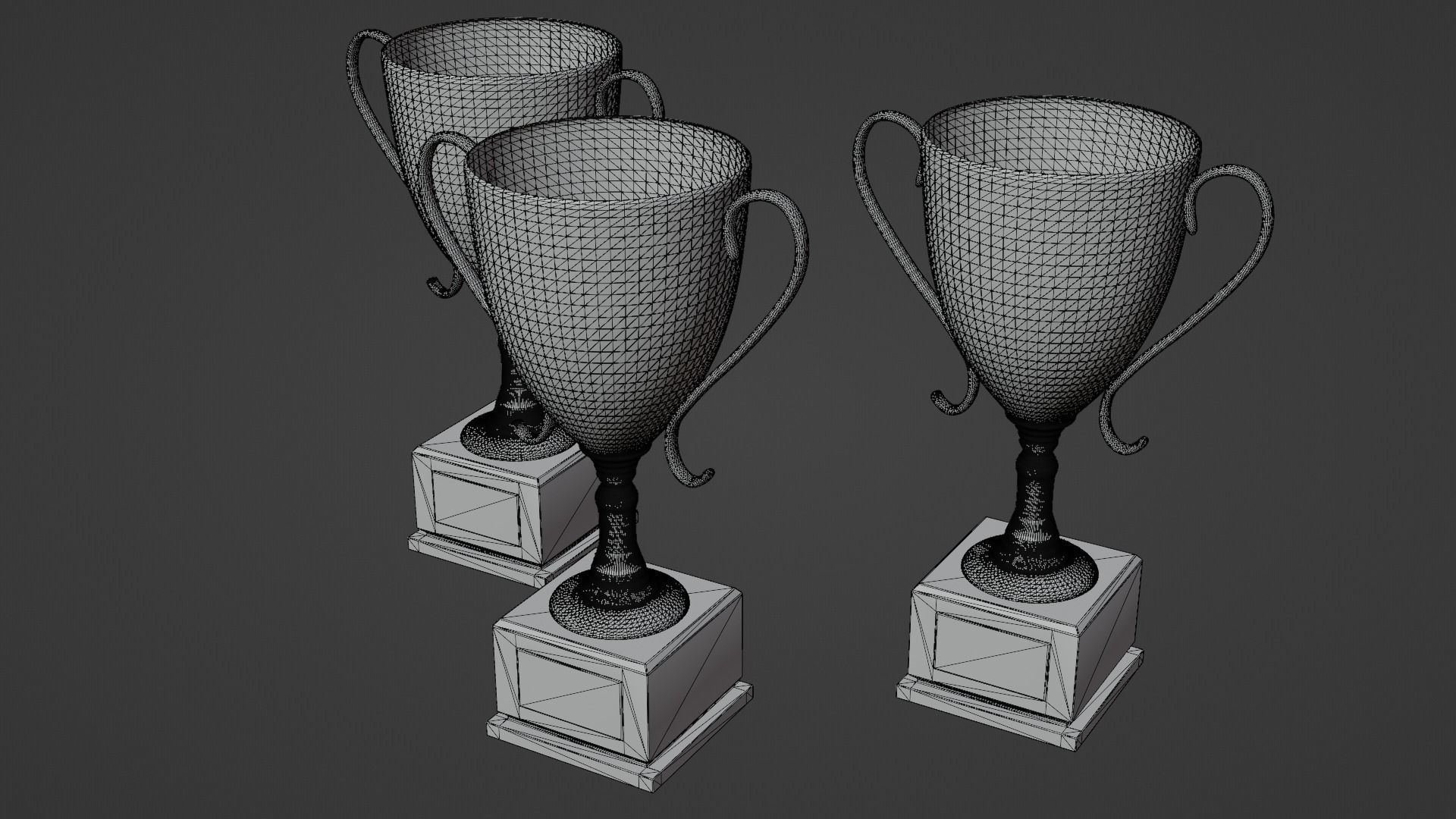 Cups Trophy Low-poly 3D model_13