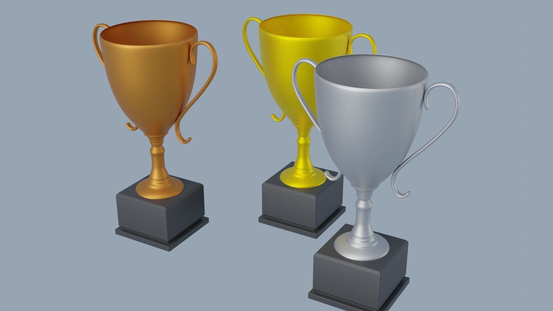 Cups Trophy Low-poly 3D model_5