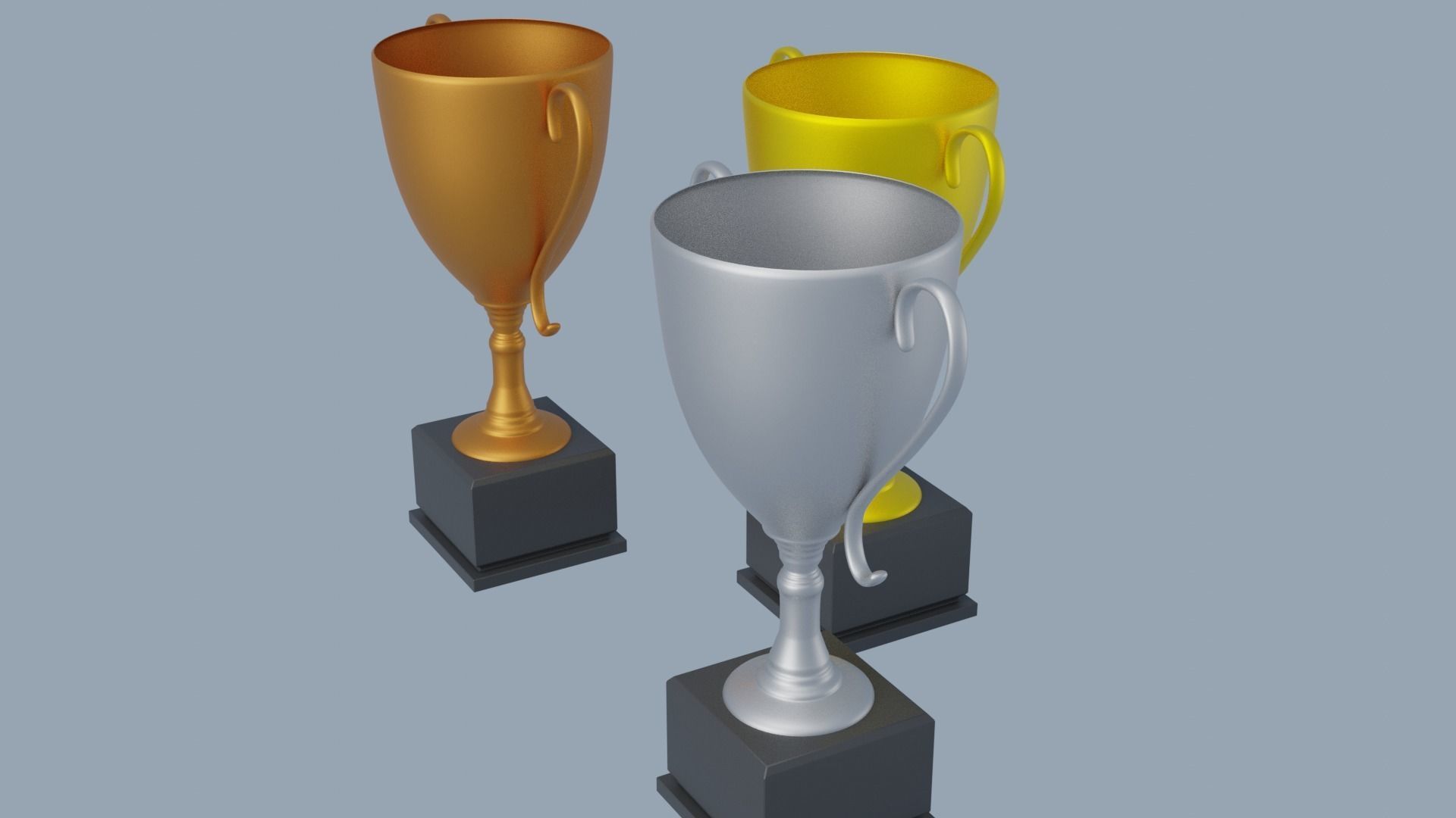 Cups Trophy Low-poly 3D model_4