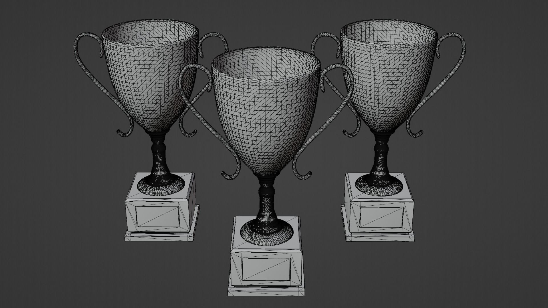 Cups Trophy Low-poly 3D model_14
