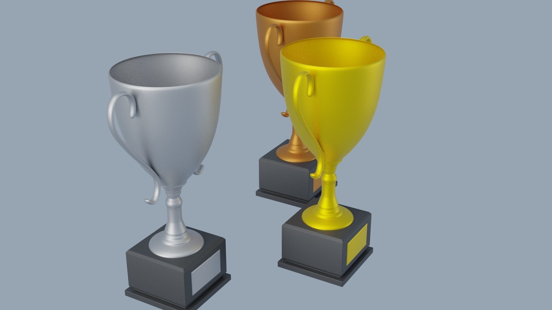 Cups Trophy Low-poly 3D model_2