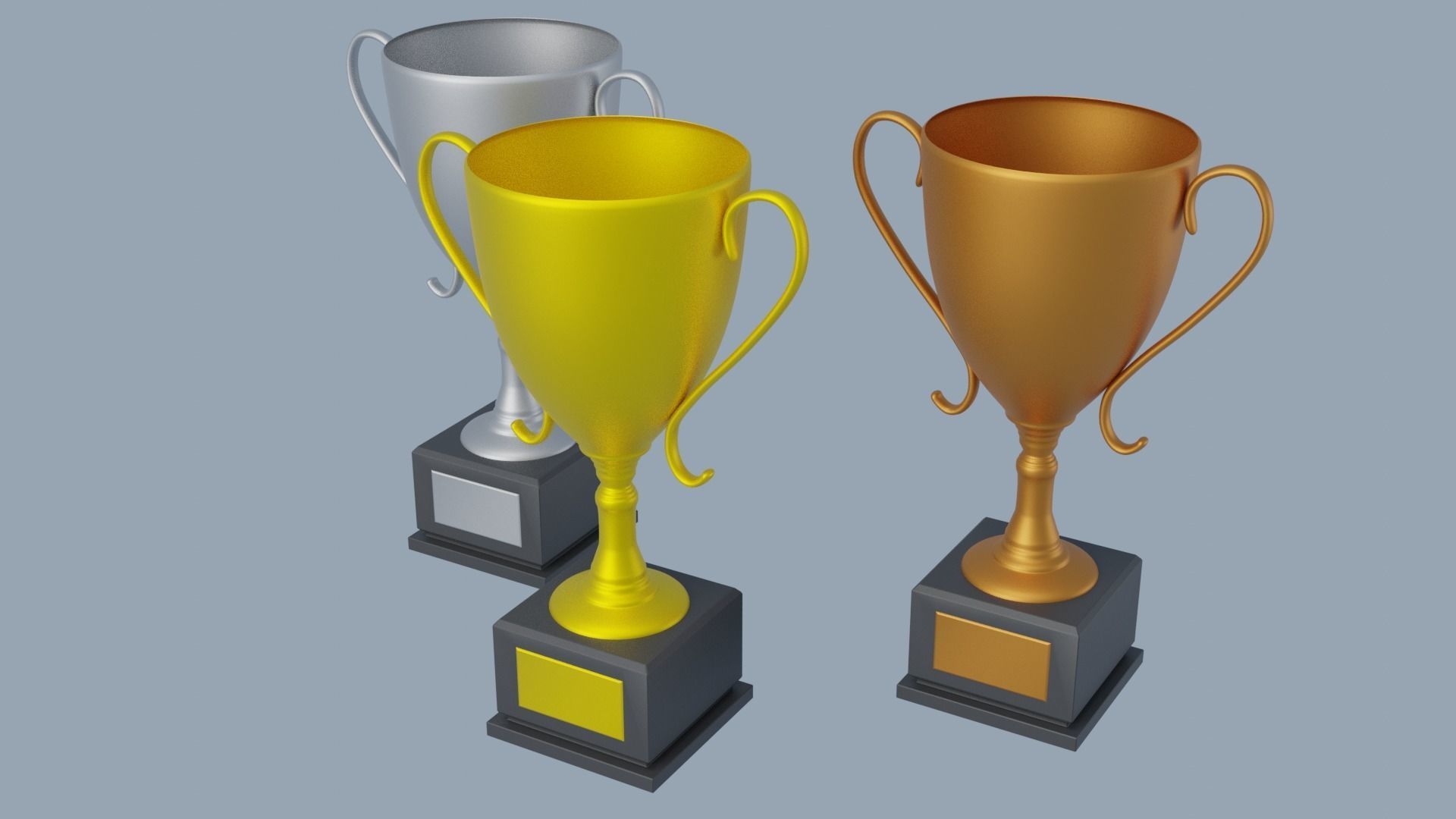 Cups Trophy Low-poly 3D model_11