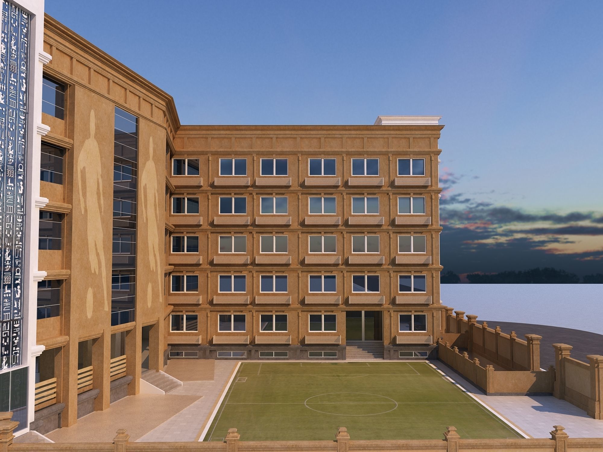 0204 - School Architecture Project - 2D Drawings - 3D Files 3D model_7