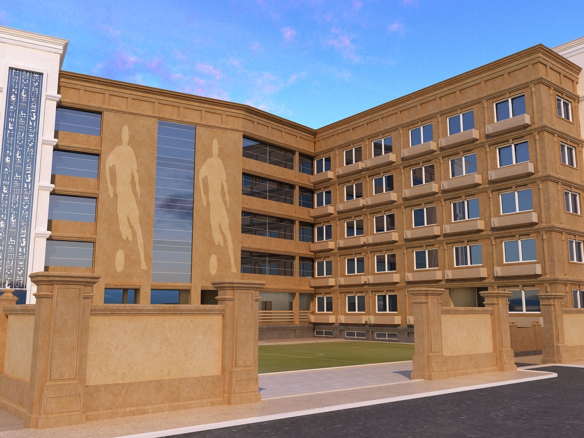 0204 - School Architecture Project - 2D Drawings - 3D Files 3D model_11