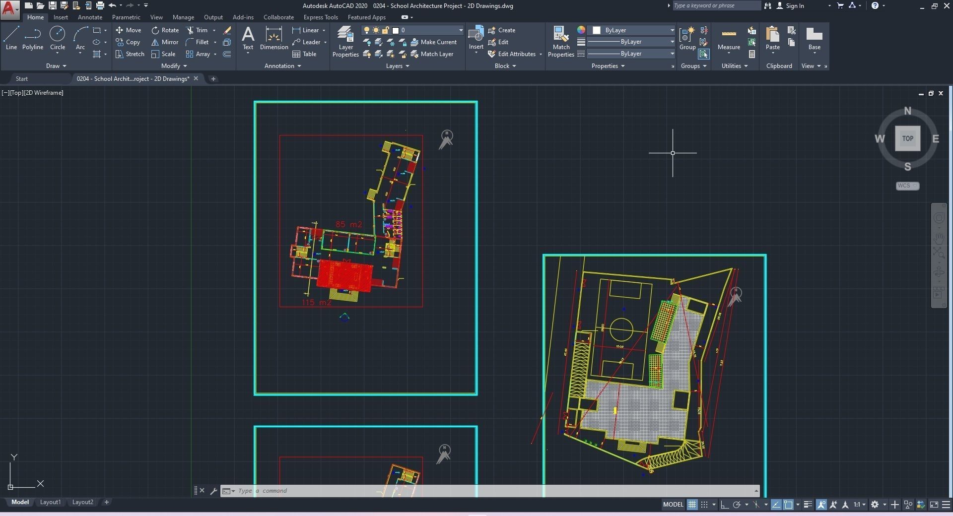 0204 - School Architecture Project - 2D Drawings - 3D Files 3D model_39