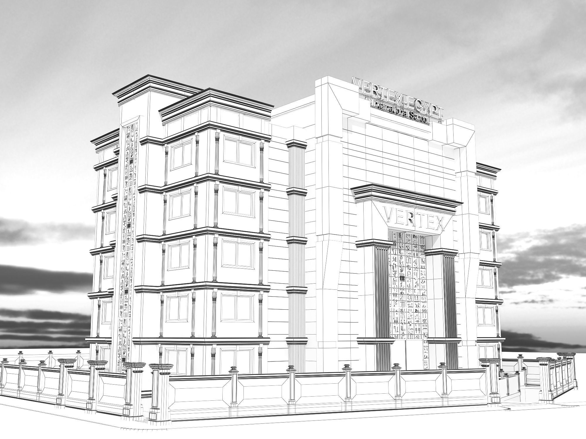 0204 - School Architecture Project - 2D Drawings - 3D Files 3D model_17