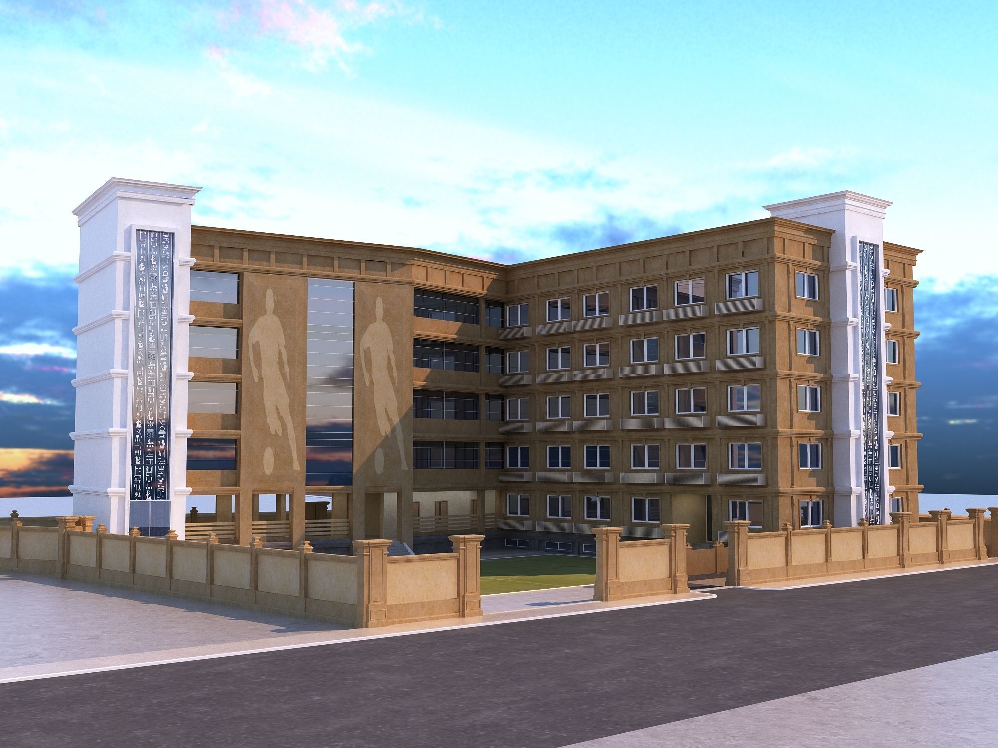 0204 - School Architecture Project - 2D Drawings - 3D Files 3D model_1