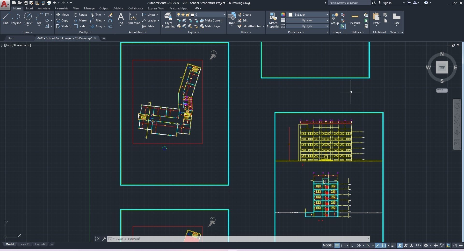 0204 - School Architecture Project - 2D Drawings - 3D Files 3D model_41