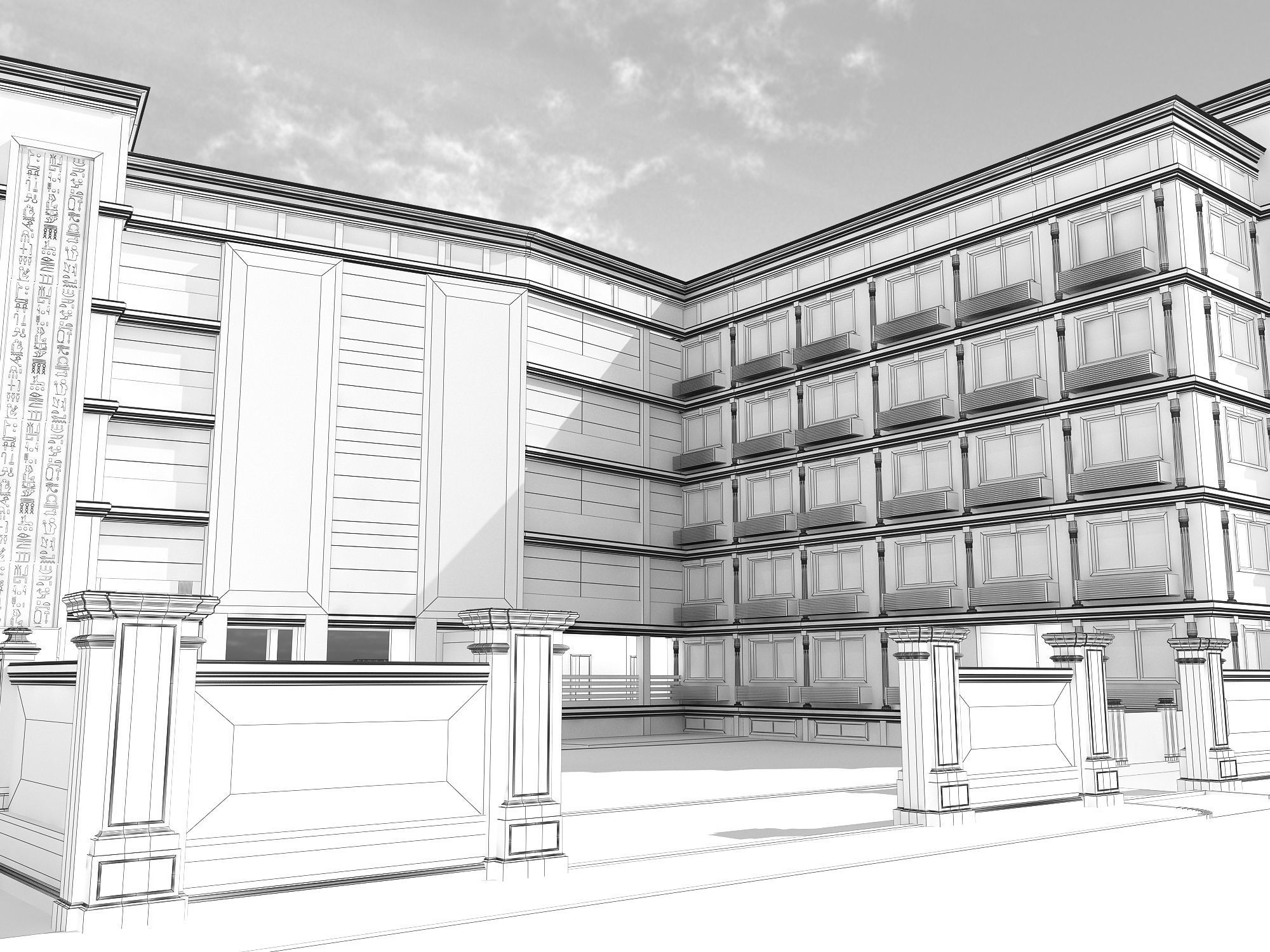 0204 - School Architecture Project - 2D Drawings - 3D Files 3D model_24