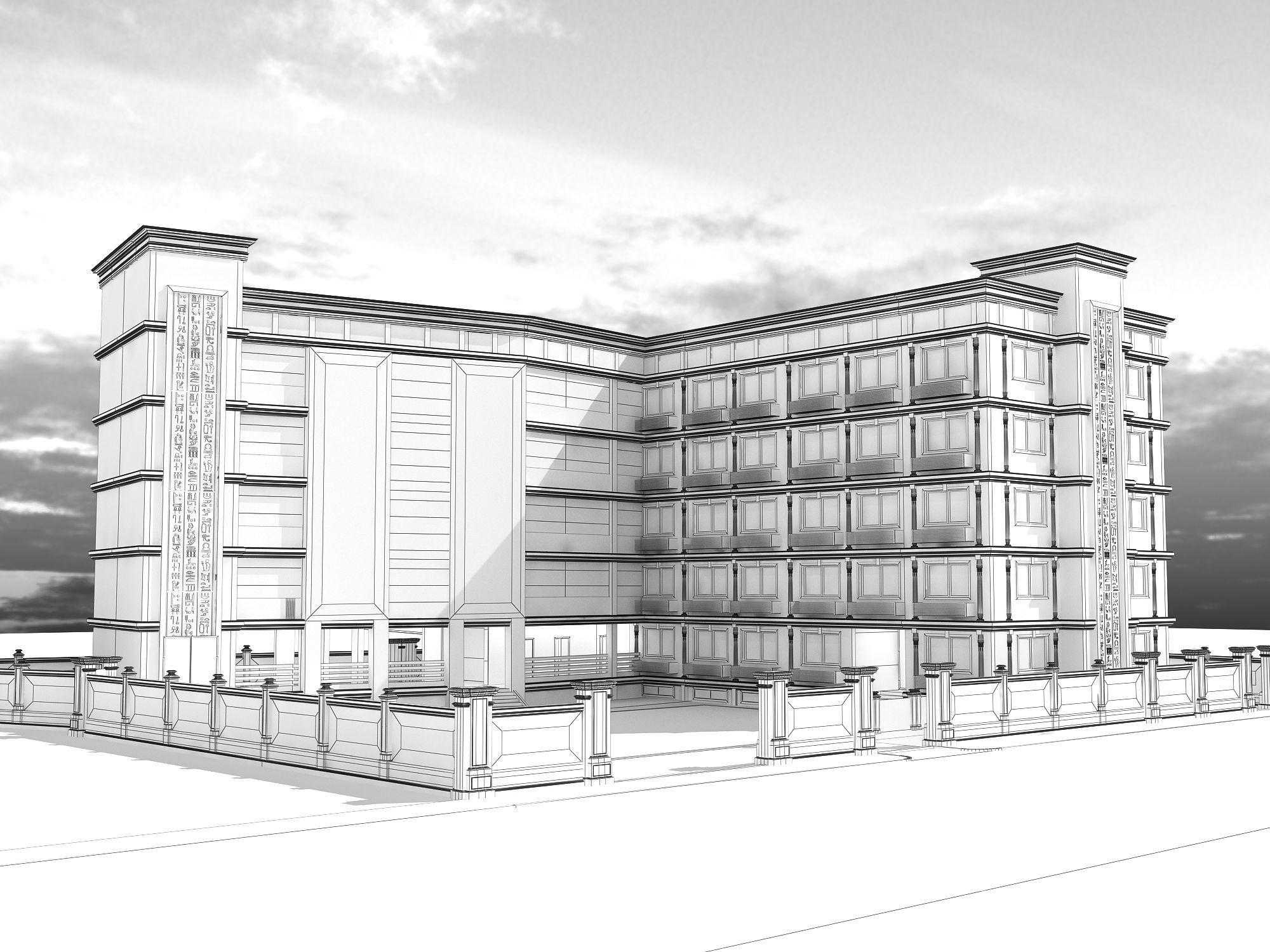 0204 - School Architecture Project - 2D Drawings - 3D Files 3D model_18