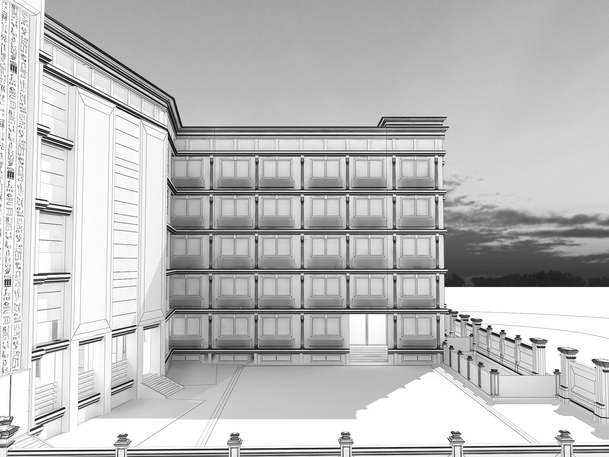 0204 - School Architecture Project - 2D Drawings - 3D Files 3D model_22