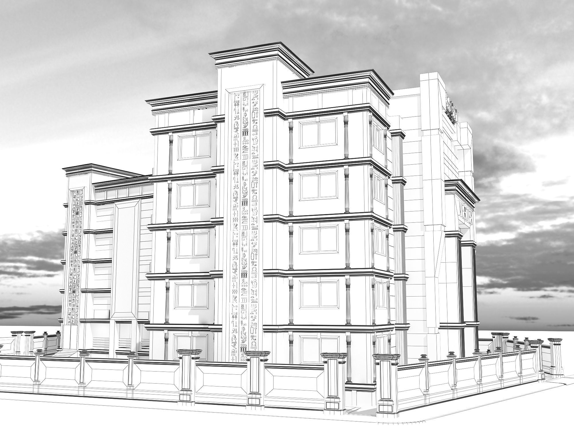 0204 - School Architecture Project - 2D Drawings - 3D Files 3D model_21