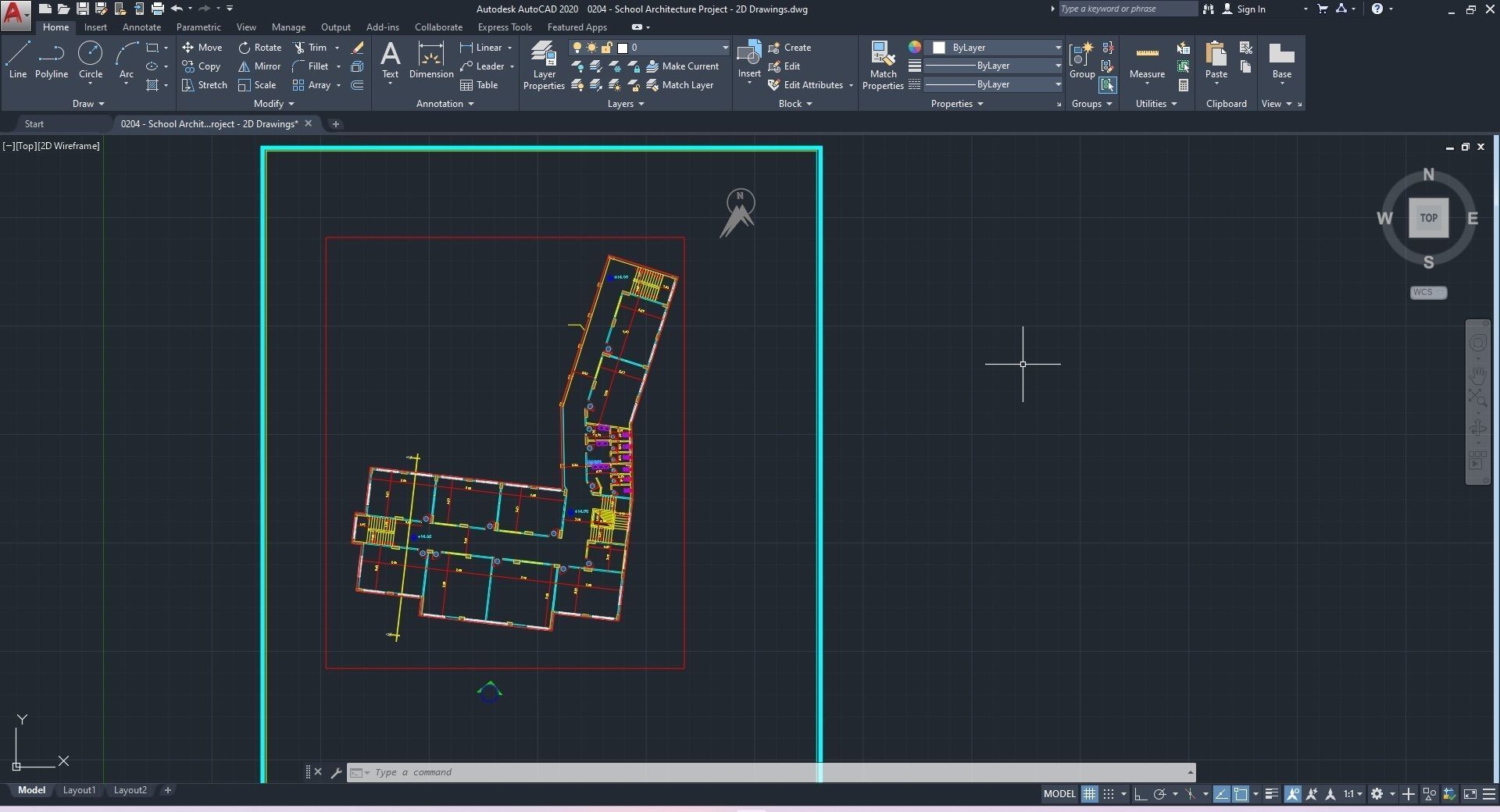 0204 - School Architecture Project - 2D Drawings - 3D Files 3D model_43