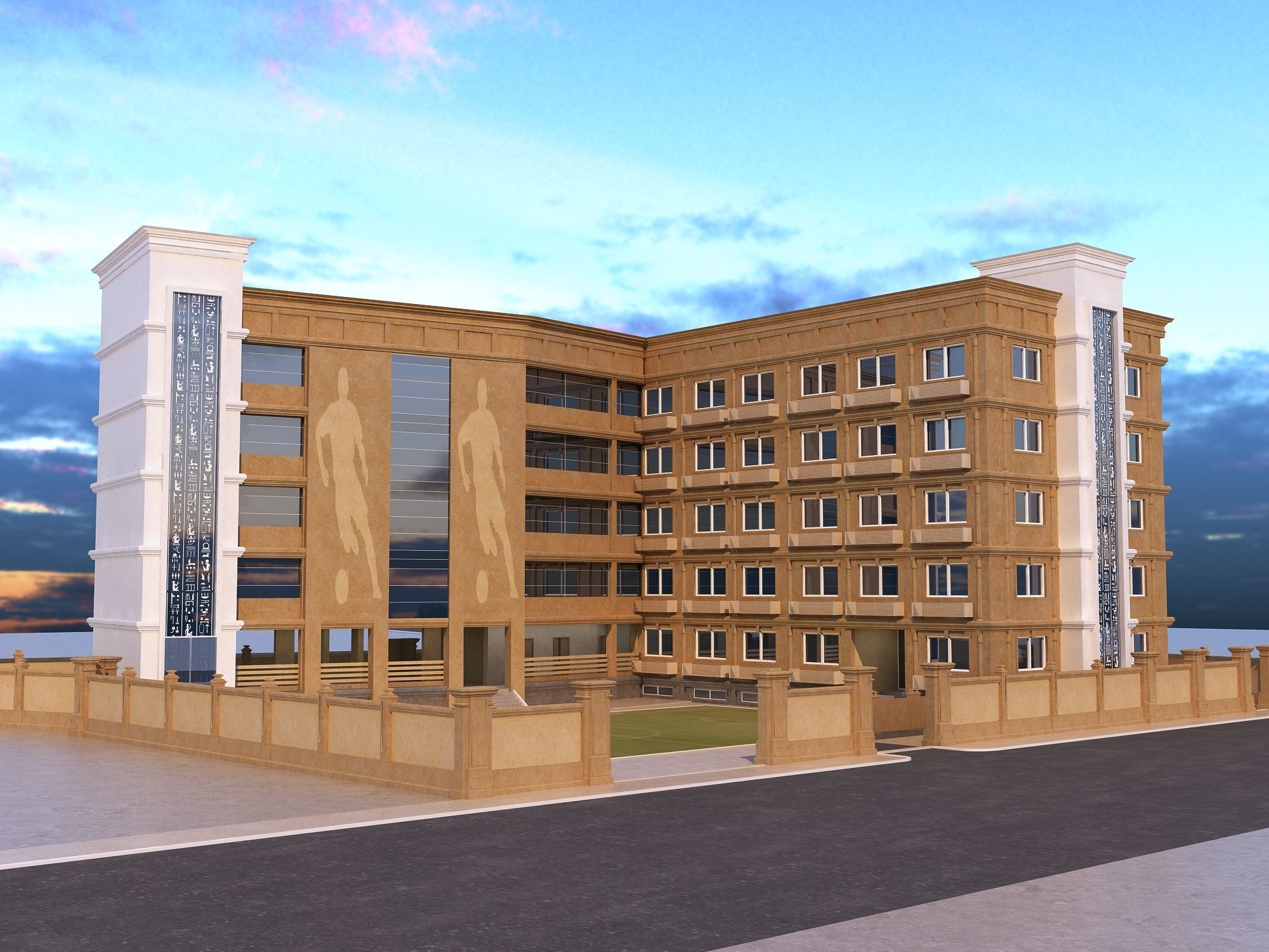 0204 - School Architecture Project - 2D Drawings - 3D Files 3D model_2