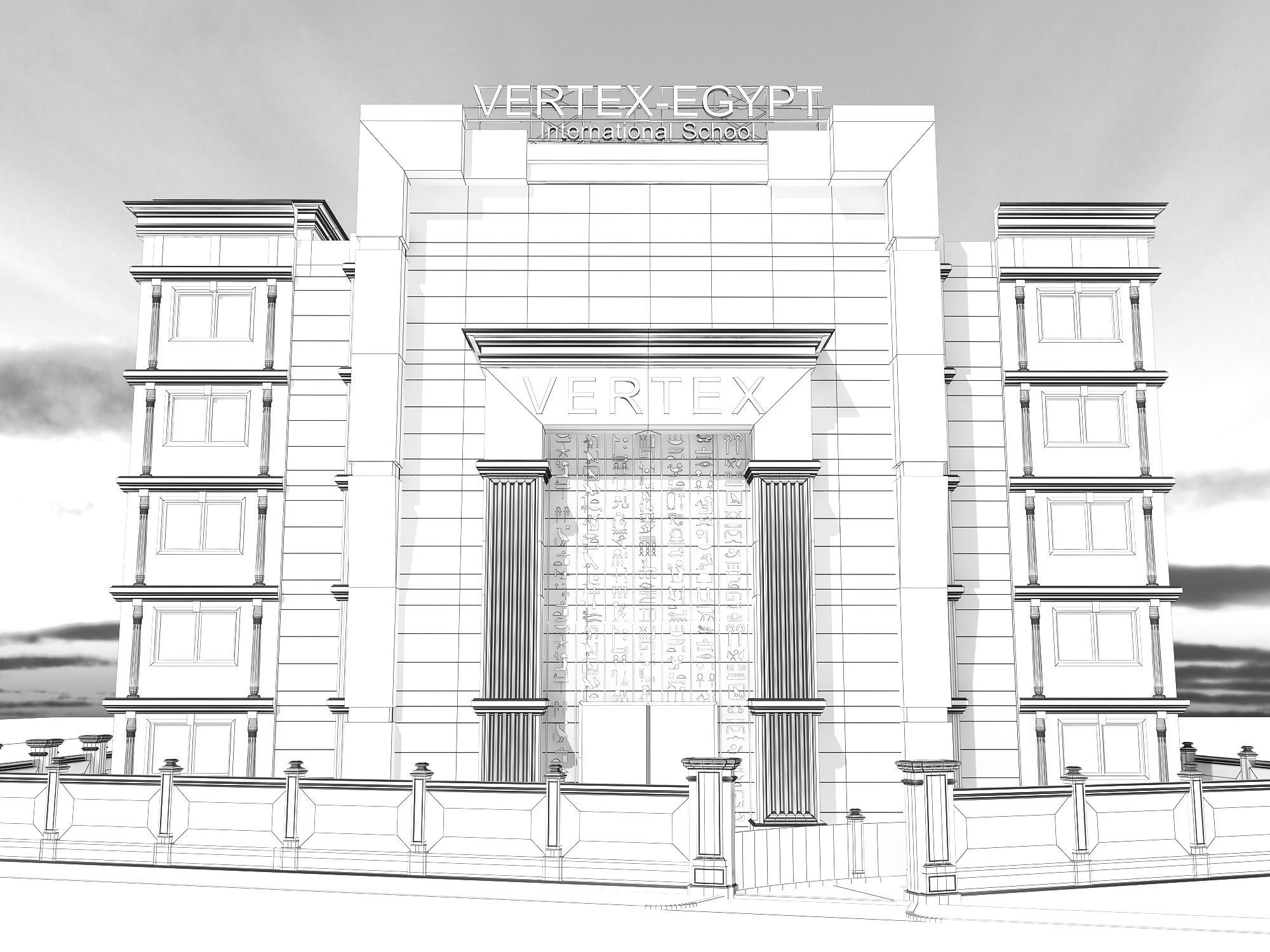 0204 - School Architecture Project - 2D Drawings - 3D Files 3D model_19