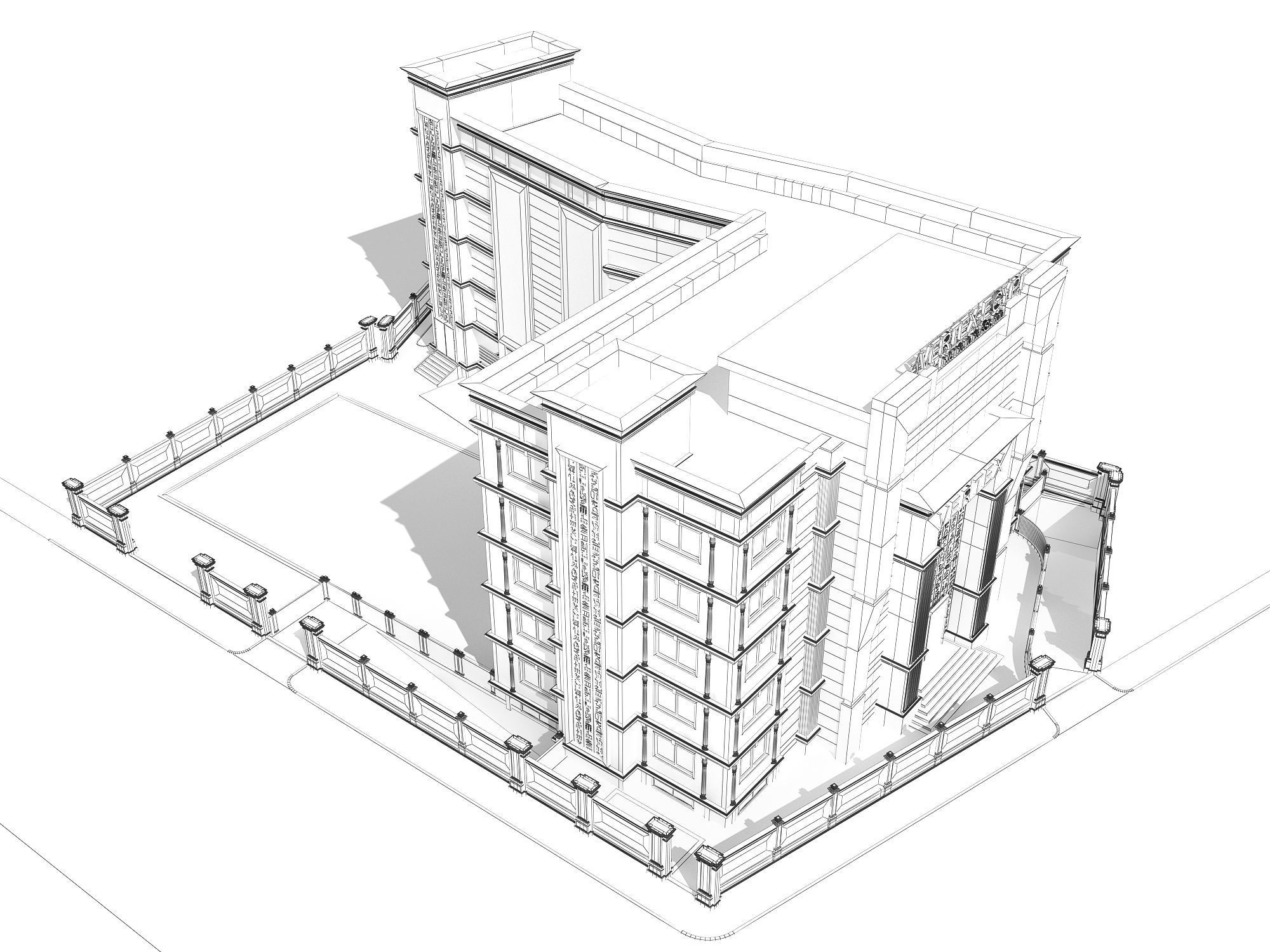 0204 - School Architecture Project - 2D Drawings - 3D Files 3D model_25