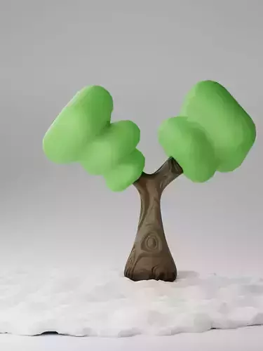 tree with snowy ground 11