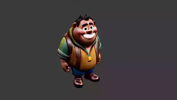Man Fat Character Cartoon