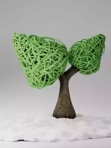 tree with snowy ground 12