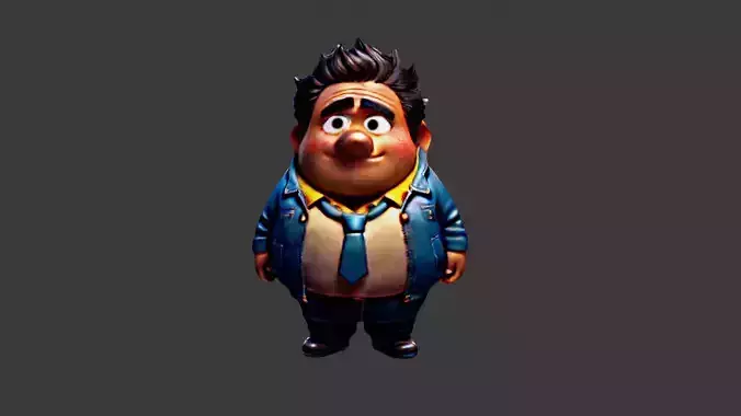 Fat Cartoon Man