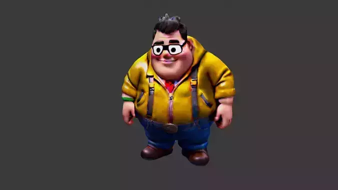 Fat Cartoon Man