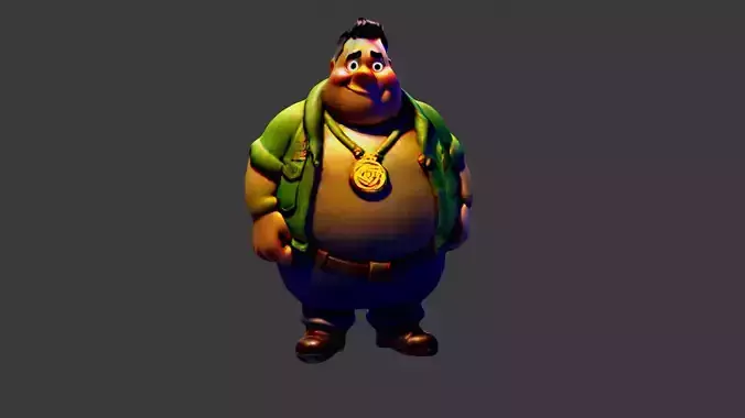 Fat Cartoon Man