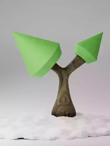 tree with snowy ground 13