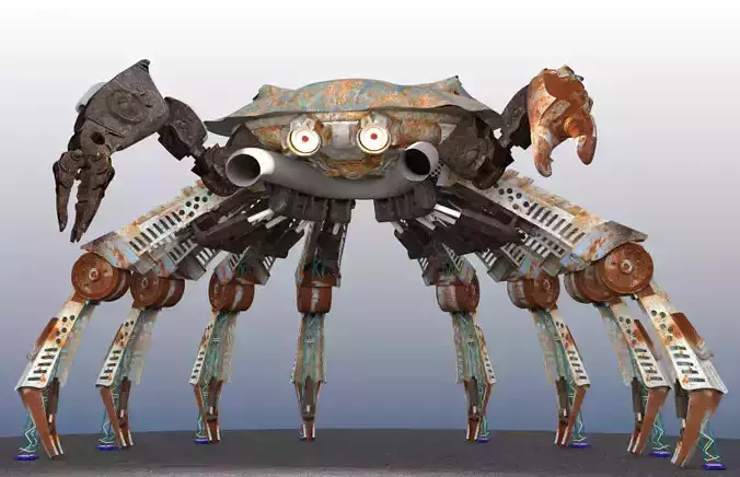 Mechanical crab DJ stage 3D model