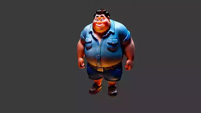 Fat Cartoon Man