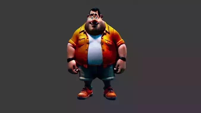 Fat Cartoon Man