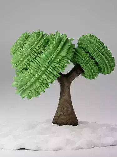 tree with snowy ground 14