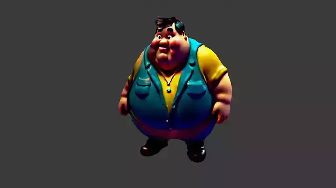 Fat Cartoon Man