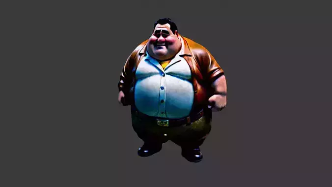 Fat Cartoon Man