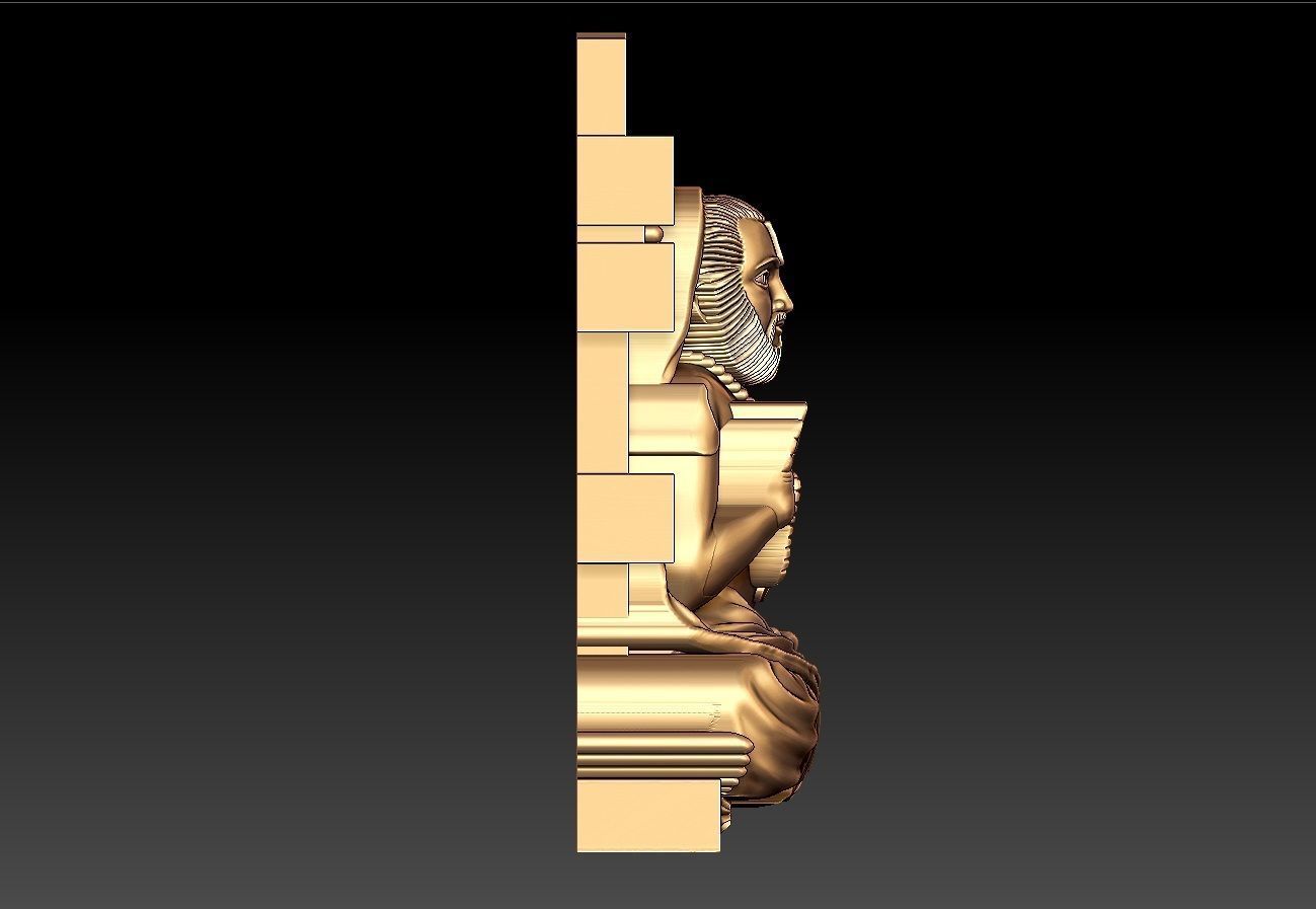 Raghavendra swamy pendent 3D print model_4