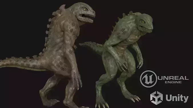 Lizard monster2 Low-poly 3D model