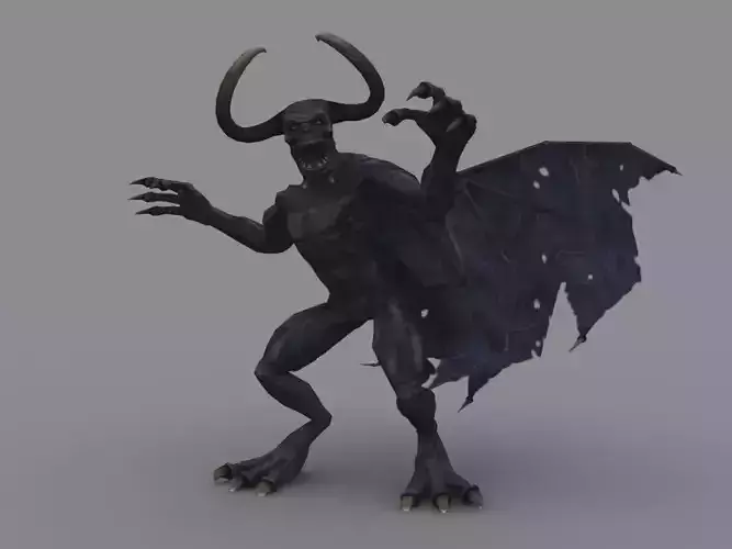 DEMON GAME READY ANIMATED MODEL Low-poly 3D model