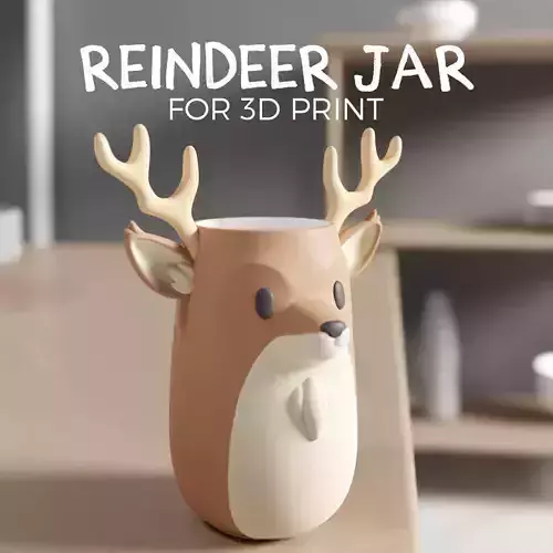 REINDEER JAR- PLANT POT 3D print model