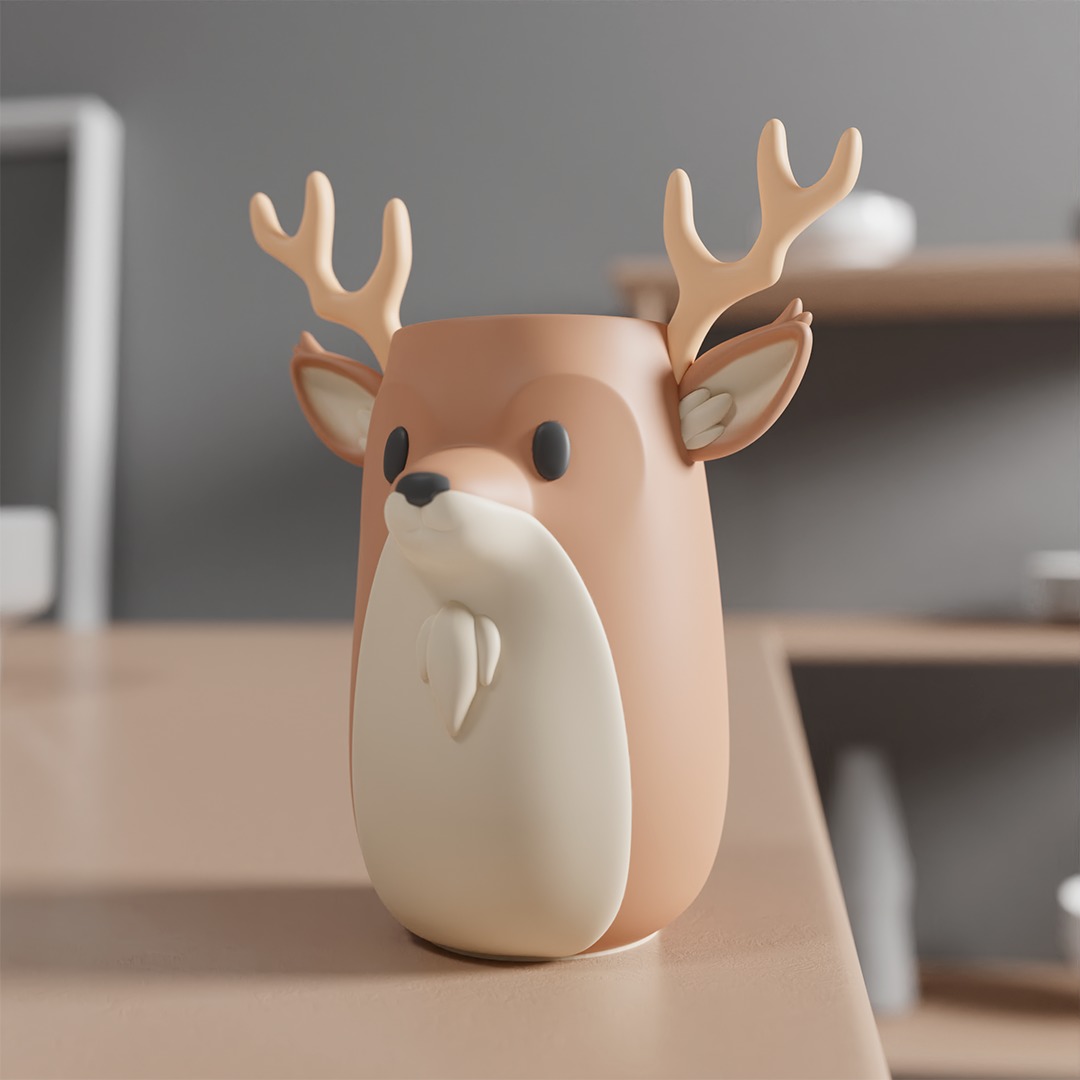 REINDEER JAR- PLANT POT 3D print model_4