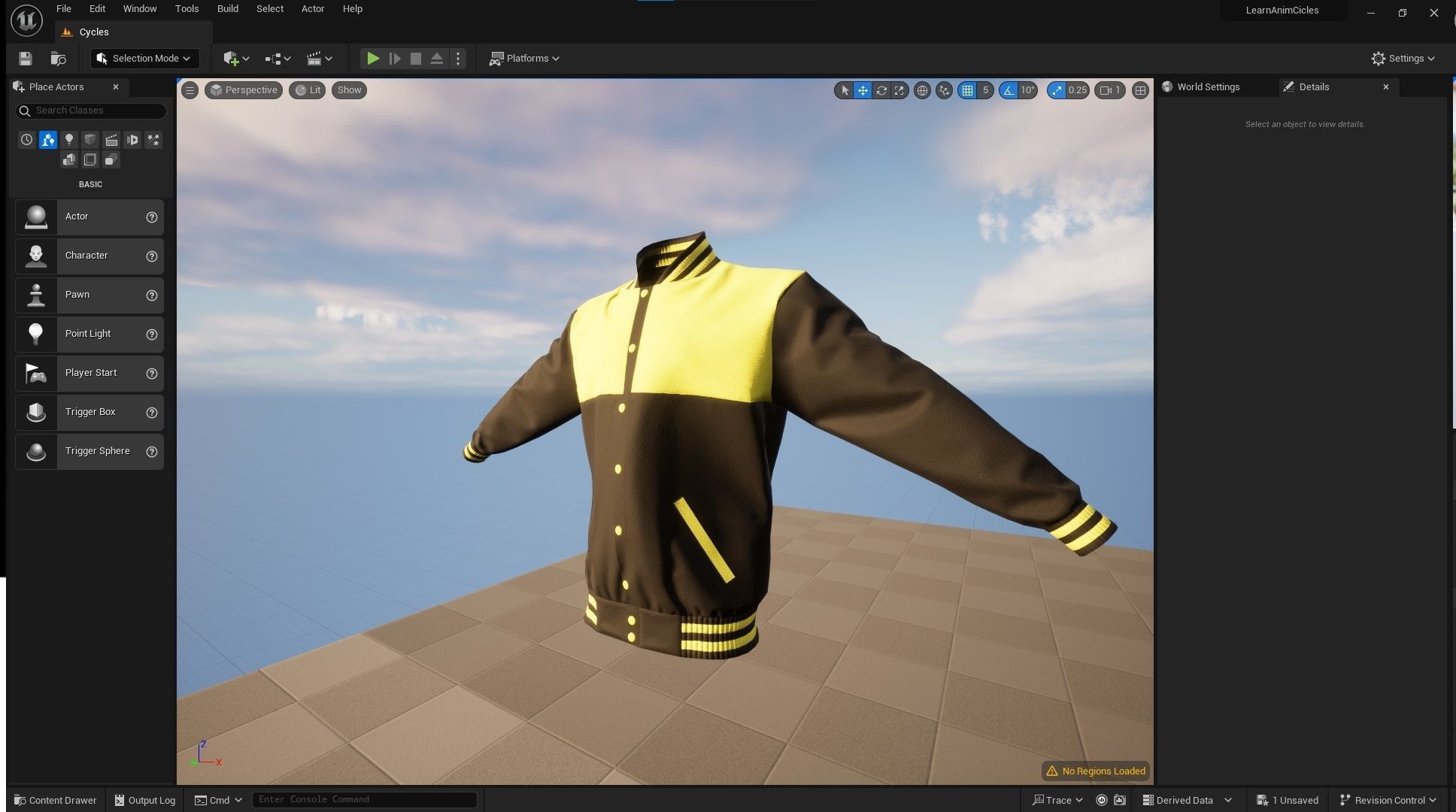 College Bomber Jacket Low-poly 3D model_3