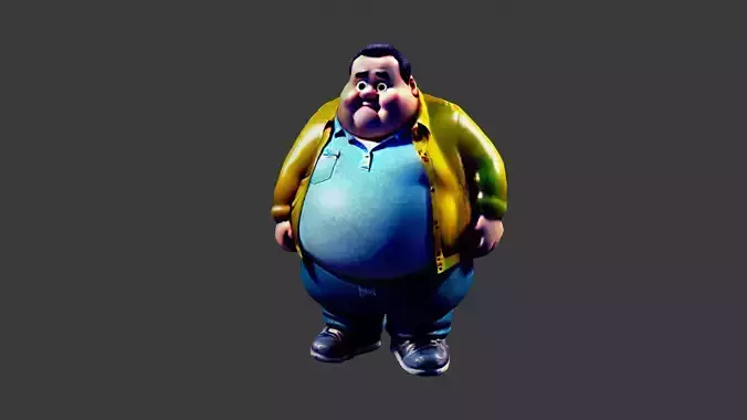 Fat Man Cartoon 