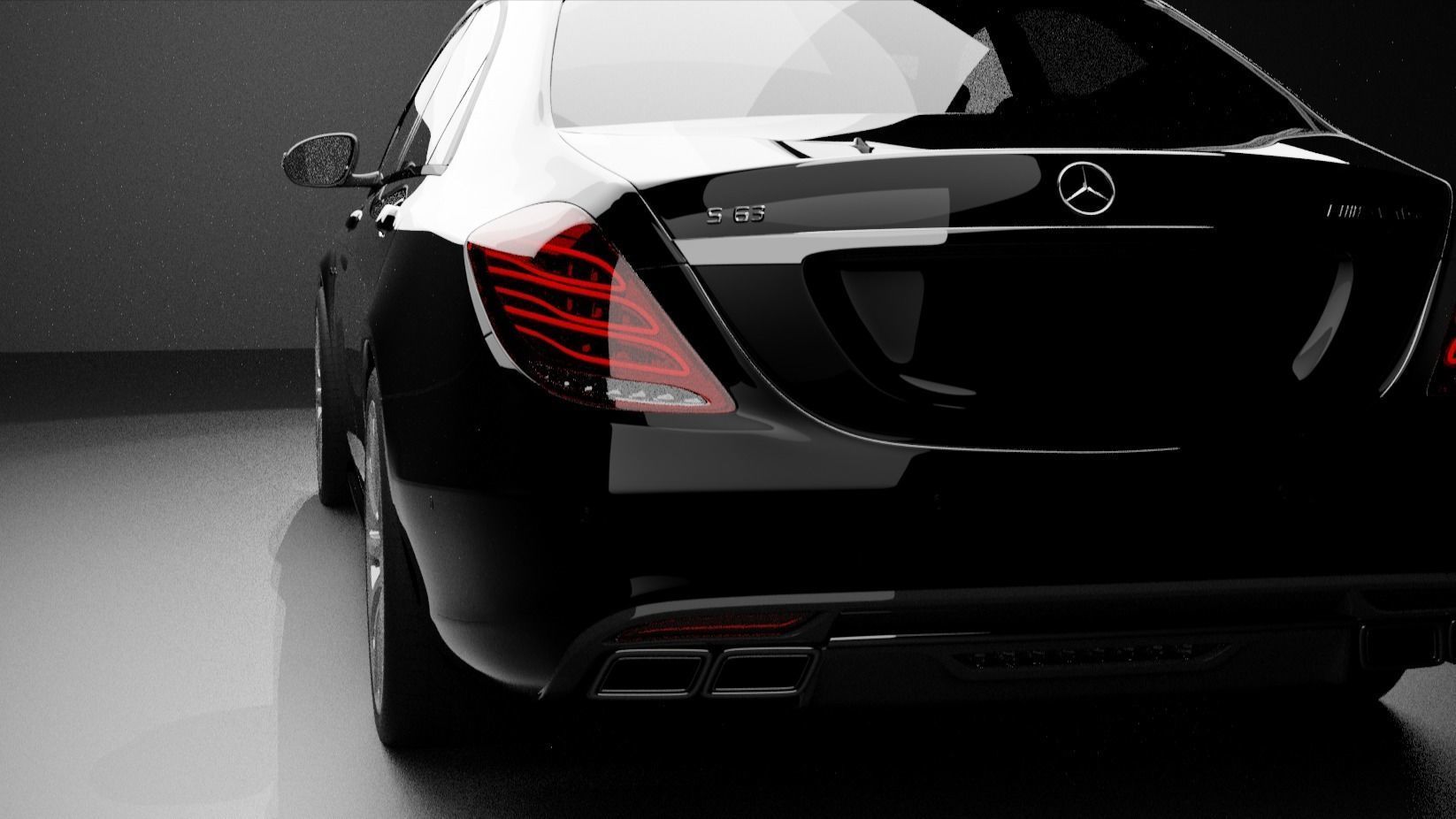 Mercedes Benz S class  Low-poly 3D model_2