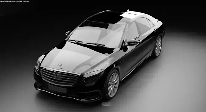 Mercedes Benz S class  Low-poly 3D model