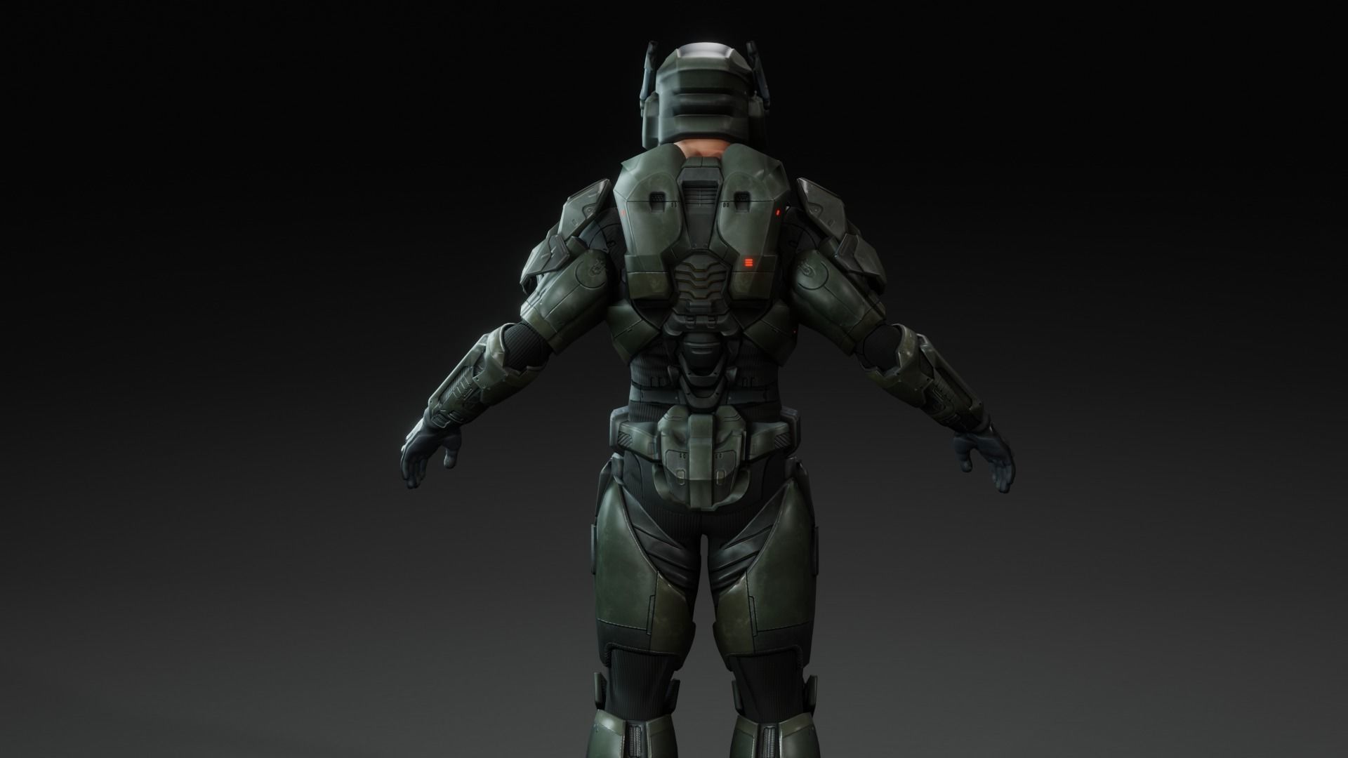 Elon Musk in Futuristic Sci-Fi Style Low-poly 3D model_6