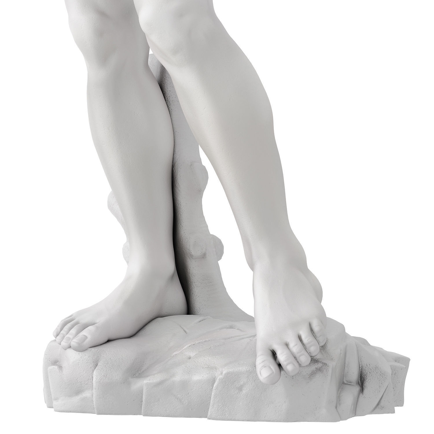 Statue and bust of David 3D model_3